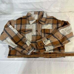 Plaid Button-Up Jacket